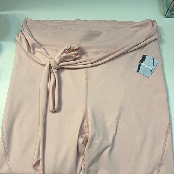 Free People Movement Pink Leggings W/ Tie SZ LG NWT - Picture 11 of 12
